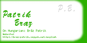 patrik braz business card